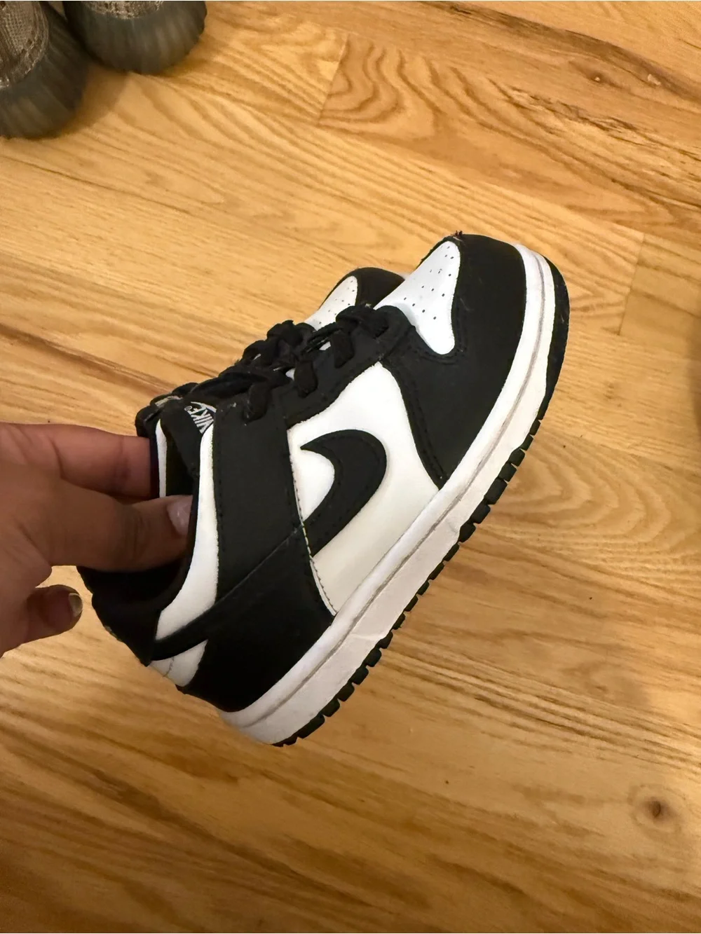 Nike Kids Black and White Low-Top Sneakers